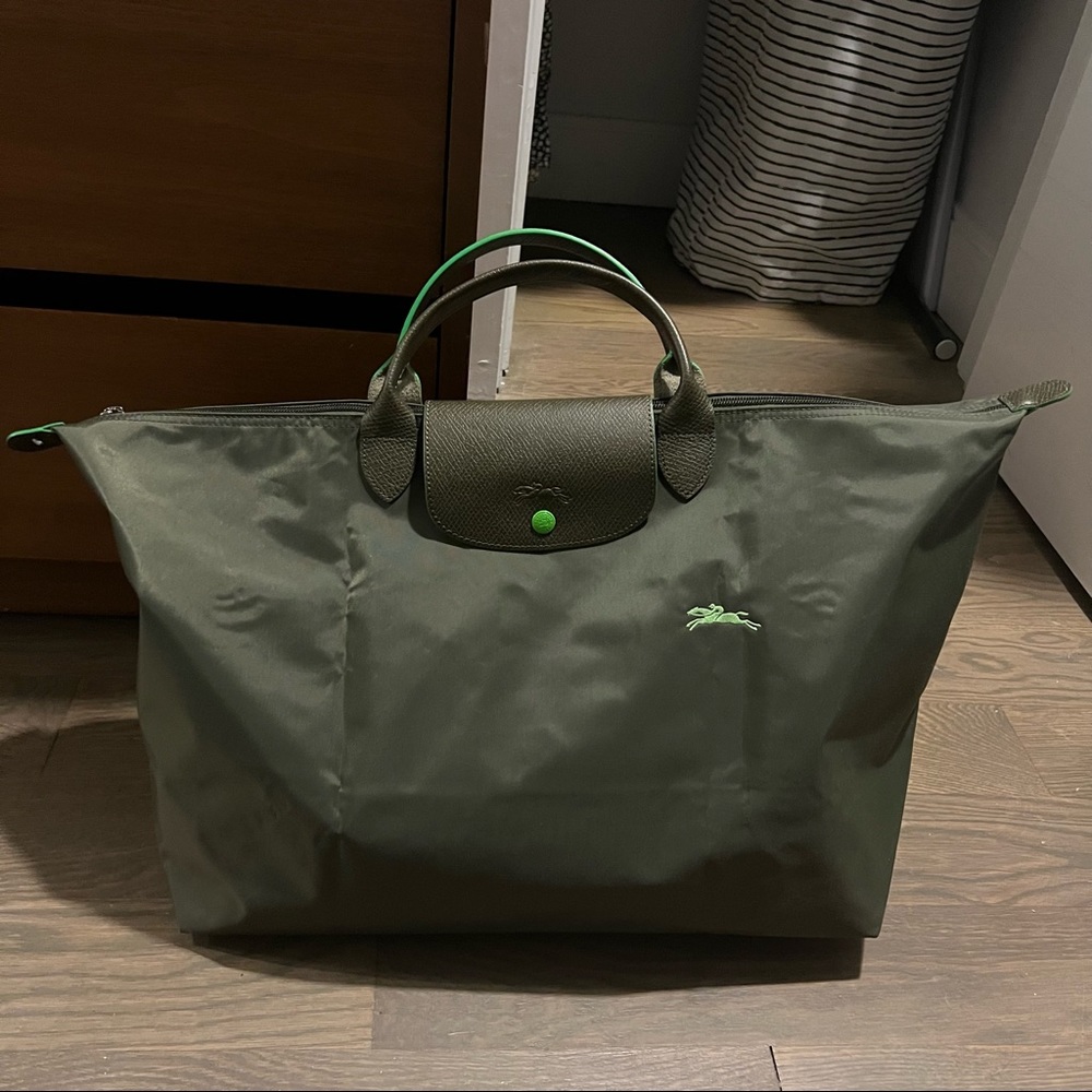 Long champ olive green large bag